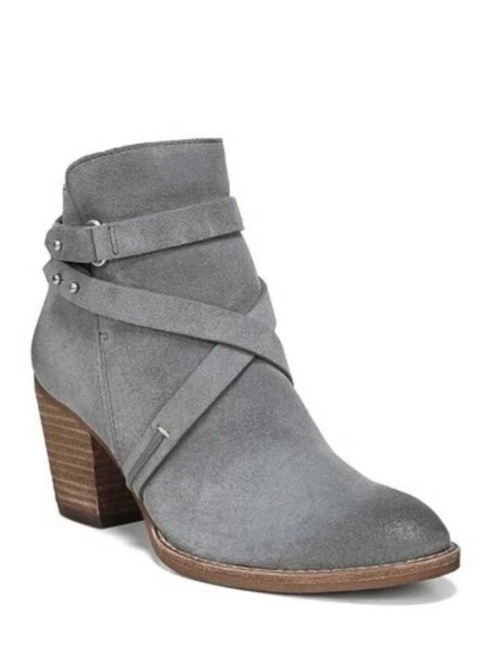 Sam Edelman Merton Suede Nuback Leather Ankle Booties in Gray Festival NEW 7.5